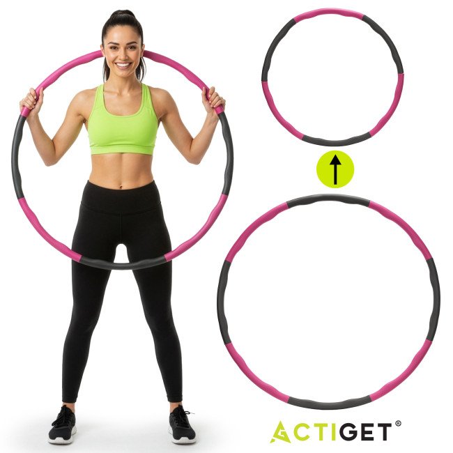 Обруч для талії Actiget (хулахуп) м'який, складний 88 см 1 кг ACT0132 Grey/Pink