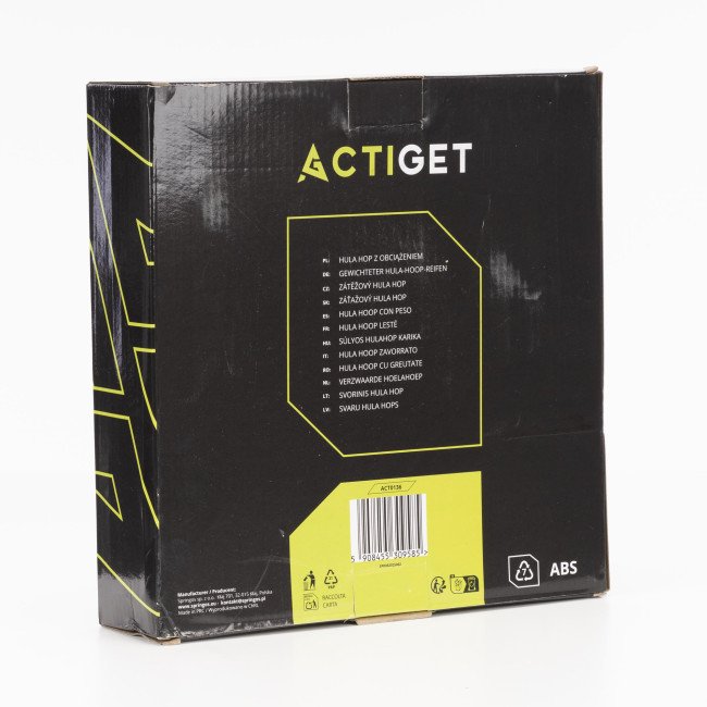 Обруч для талії Actiget (хулахуп) масажний, з обтяженням ACT0136 Black