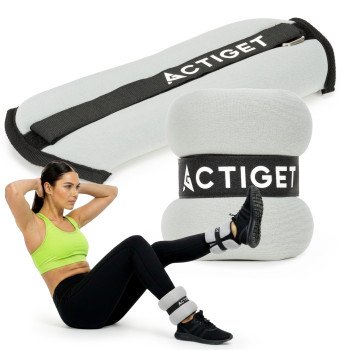 Обважнювачі-манжети для ніг та рук Actiget 2 x 1 кг ACT0128 Grey/Black