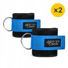 Манжети для тяги 4FIZJO Ankle Strap 2 шт Black/Blue (P-5907739314833)