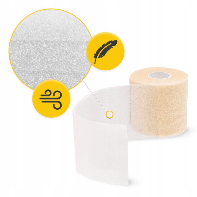 Підкладка під тейп 4FIZJO Foam Wrap 7 см x 27 м Beige (P-5905973401524)