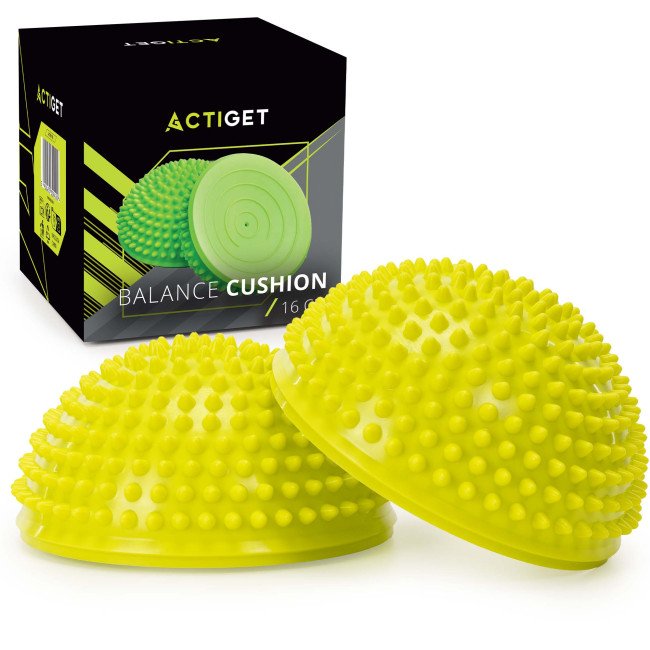 Півсфера масажна балансувальна Actiget Balance Pad 16 см 2 шт масажер для ніг, стоп ACT0118 Yellow