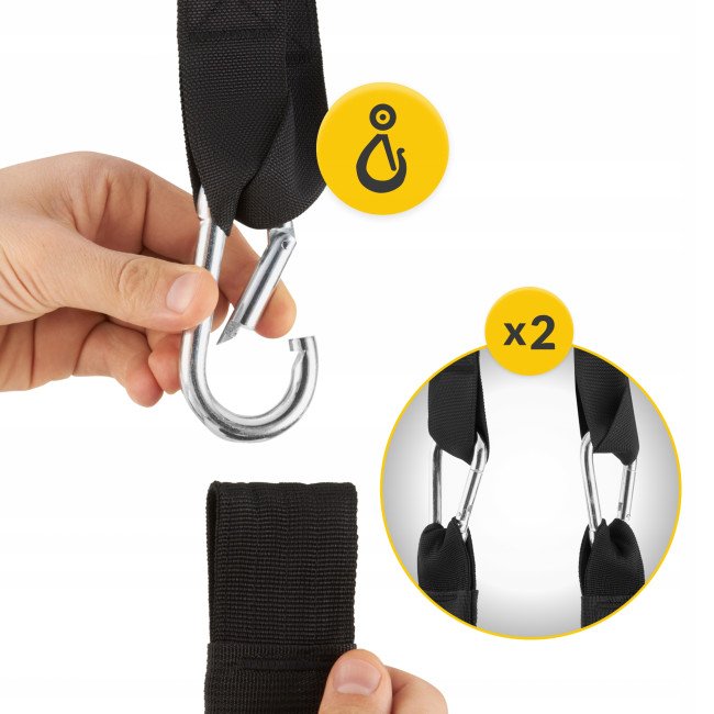 Петлі підвісні (Береша) 4FIZJO AB Sling Straps Black (P-5905973402309)