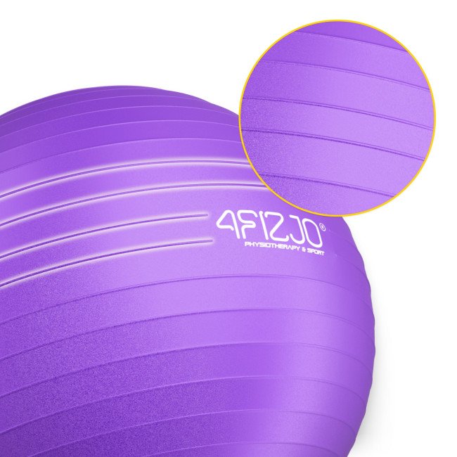 М'яч для фітнесу (фітбол) 4FIZJO 65 см Anti-Burst Violet (P-5905973404778)