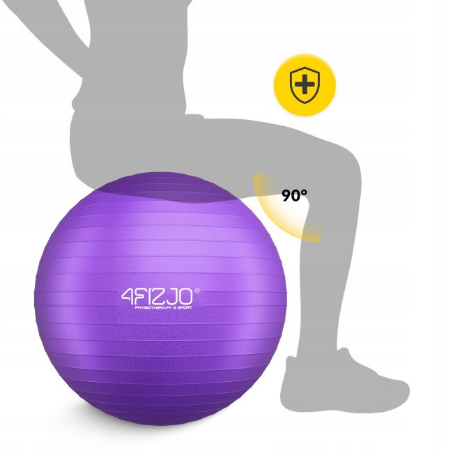 М'яч для фітнесу (фітбол) 4FIZJO 65 см Anti-Burst Violet (P-5905973404778)