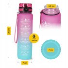 Пляшка для води спортивна 4FIZJO 1000 мл Pink/Sky Blue (P-5905973400770)