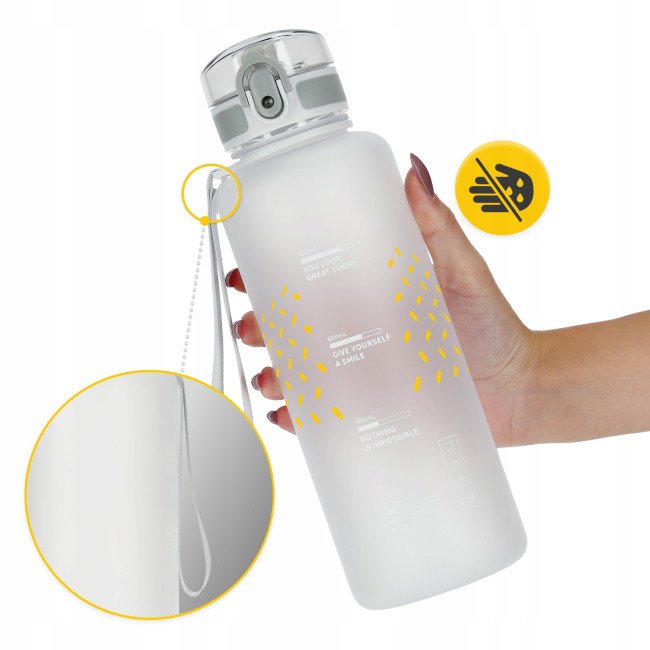 Пляшка для води спортивна 4FIZJO 1000 мл Grey (P-5905973404273)