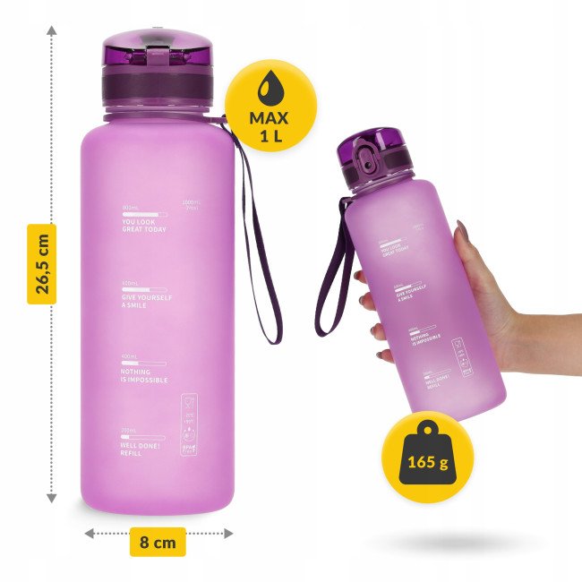 Пляшка для води спортивна 4FIZJO 1000 мл Pink (P-5905973403764)