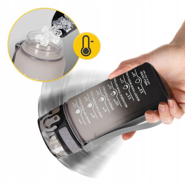 Пляшка для води спортивна 4FIZJO 500 мл Grey/Black (P-5905973400725)