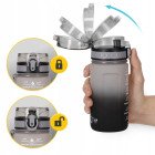 Пляшка для води спортивна 4FIZJO 500 мл Grey/Black (P-5905973400725)