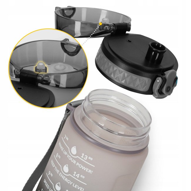 Пляшка для води спортивна 4FIZJO 500 мл Grey/Black (P-5905973400725)