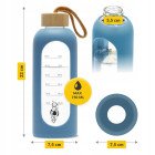 Пляшка для води спортивна 4FIZJO 750 мл скляна Blue (P-5905973404181)