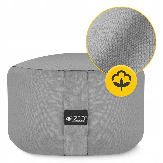 Подушка для йоги та медитації 4FIZJO Zafu кругла 32 x 20 см Grey (P-5907739315533)