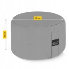 Подушка для йоги та медитації 4FIZJO Zafu кругла 32 x 20 см Grey (P-5907739315533)