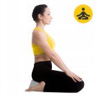 Подушка для йоги та медитації 4FIZJO Zafu кругла 32 x 20 см Grey (P-5907739315533)
