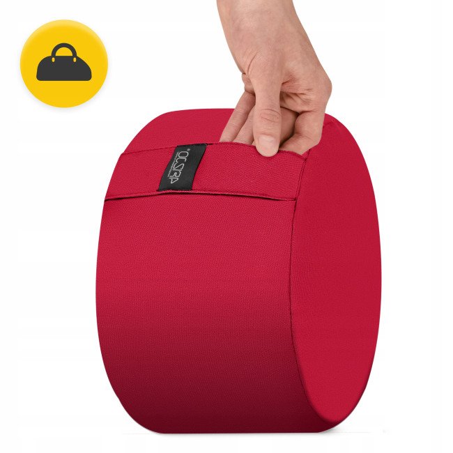 Подушка для йоги та медитації 4FIZJO Zafu кругла 32 x 20 см Red (P-5907739315526)