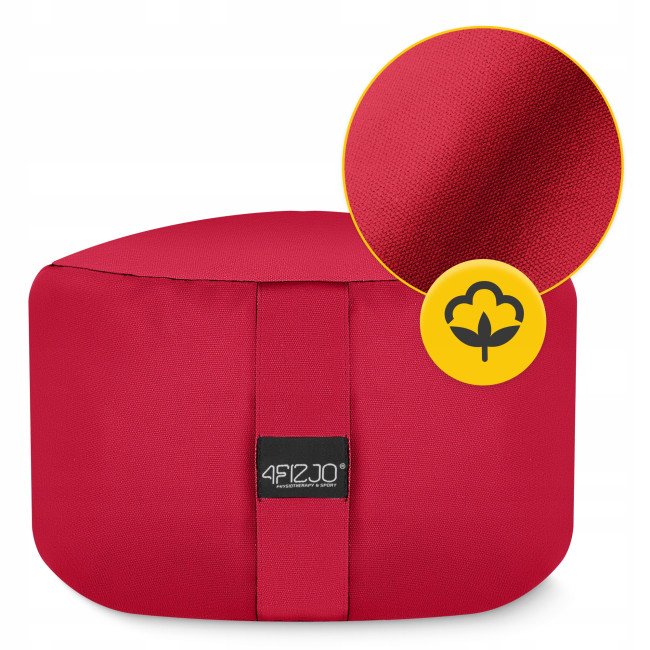 Подушка для йоги та медитації 4FIZJO Zafu кругла 32 x 20 см Red (P-5907739315526)