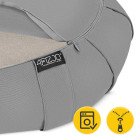 Подушка для йоги та медитації 4FIZJO Zafu напівкругла 40 x 30 x 12 см Grey (P-5907739315502)