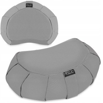 Подушка для йоги та медитації 4FIZJO Zafu напівкругла 40 x 30 x 12 см Grey (P-5907739315502)