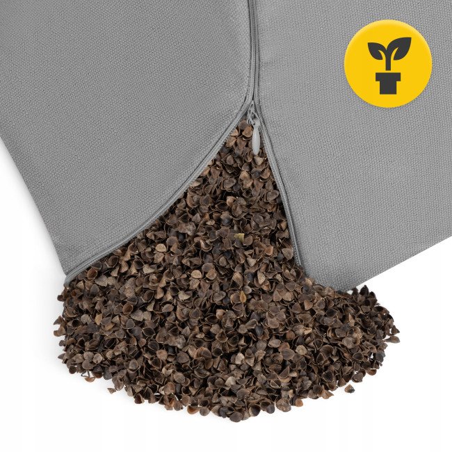 Подушка для йоги та медитації 4FIZJO Zafu напівкругла 40 x 30 x 12 см Grey (P-5907739315502)