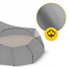 Подушка для йоги та медитації 4FIZJO Zafu напівкругла 40 x 30 x 12 см Grey (P-5907739315502)