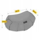 Подушка для йоги та медитації 4FIZJO Zafu напівкругла 40 x 30 x 12 см Grey (P-5907739315502)