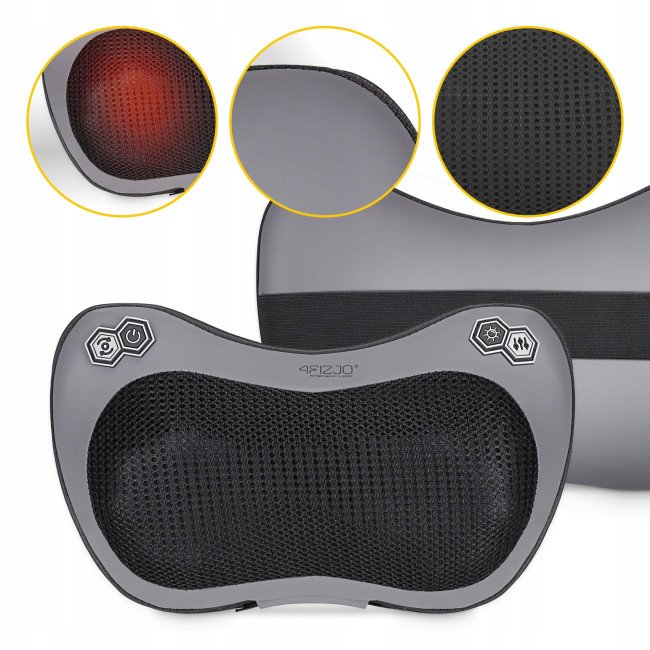 Подушка-масажер 4FIZJO Shiatsu Pro+ Black (P-5907739319159)