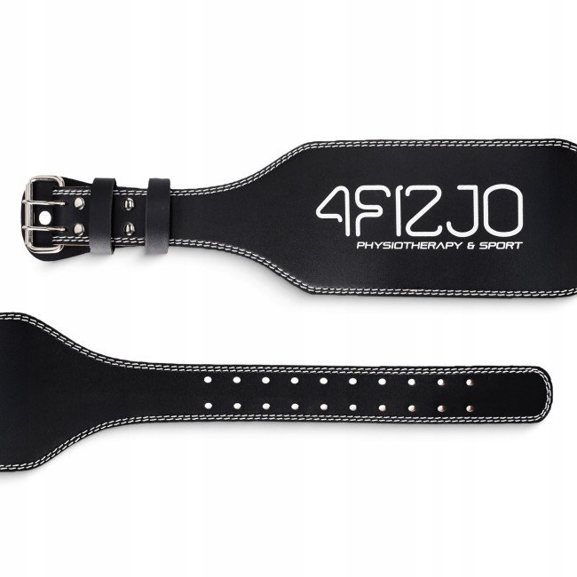 Пояс для важкої атлетики 4FIZJO шкіряний Size L Black (P-5905973404310)