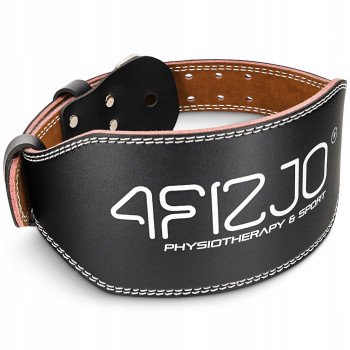 Пояс для важкої атлетики 4FIZJO шкіряний Size L Black (P-5905973404310)