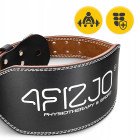 Пояс для важкої атлетики 4FIZJO шкіряний Size L Black (P-5905973404310)