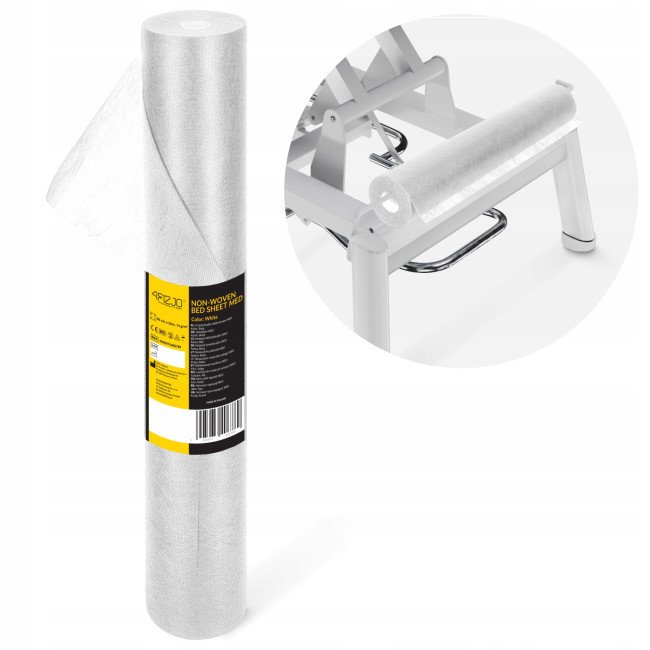 Простирадло одноразове 4FIZJO 50 м x 60 см в рулоні 14 г/м² White (P-5905973406789)