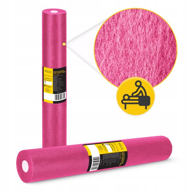 Простирадло одноразове 4FIZJO 50 м x 70 см в рулоні 18 г/м² Pink (P-5905973406819)