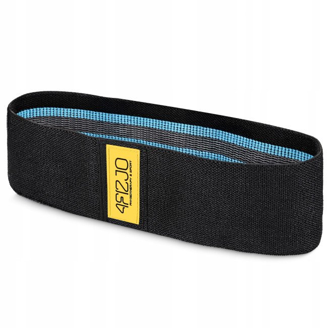 Резинка для фітнесу та спорту із тканини 4FIZJO Hip Band 15-20 кг Black/Blue (P-5907739310293)