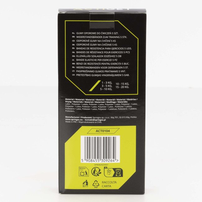 Резинки для фітнесу Actiget Mini Power Band набір 5 шт 1-20 кг ACT0104