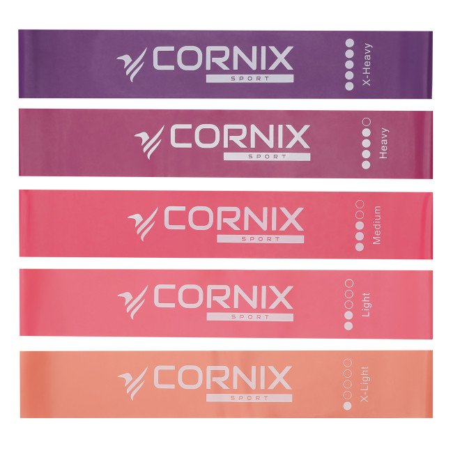Резинки для фітнесу Cornix Mini Power Band набір 5 шт 1-20 кг XR-0046