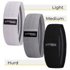 Резинки для фітнесу та спорту із тканини Cornix Hip Band набір 3 шт XR-0049