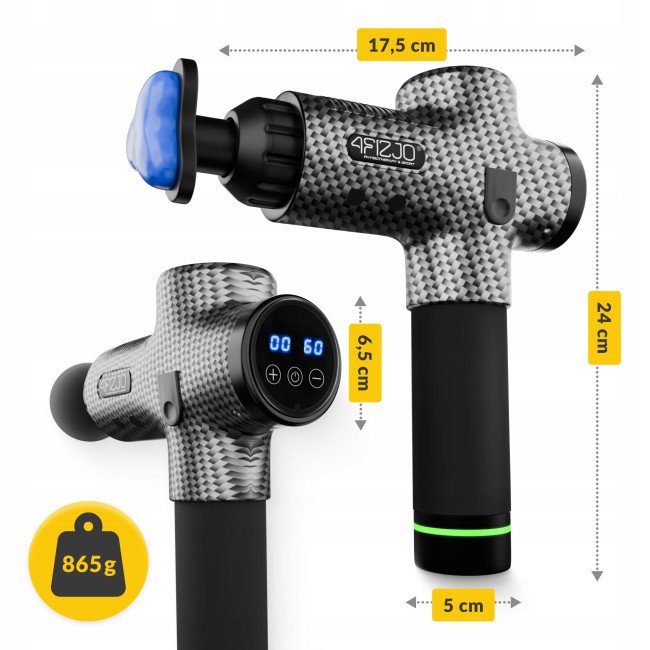 Ручний перкусійний масажер 4FIZJO Massage Gun Ultra Cool Edition 100 Вт масажний пістолет (P-5905973401470)