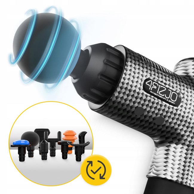 Ручний перкусійний масажер 4FIZJO Massage Gun Ultra Cool Edition 100 Вт масажний пістолет (P-5905973401470)