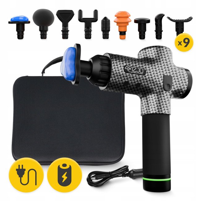 Ручний перкусійний масажер 4FIZJO Massage Gun Ultra Cool Edition 100 Вт масажний пістолет (P-5905973401470)