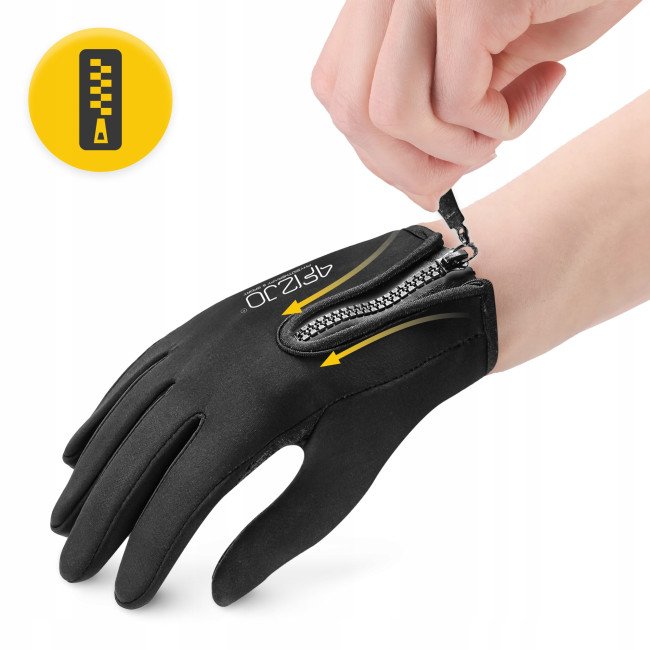 Рукавички для бігу 4FIZJO Size XL Black (P-5907739318145)