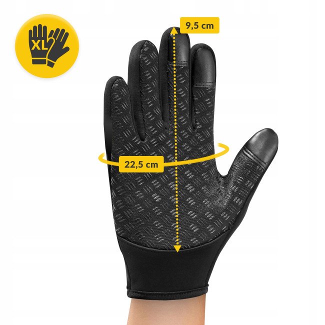 Рукавички для бігу 4FIZJO Size XL Black (P-5907739318145)