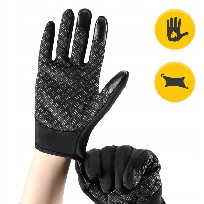 Рукавички для бігу 4FIZJO Size XL Black (P-5907739318145)