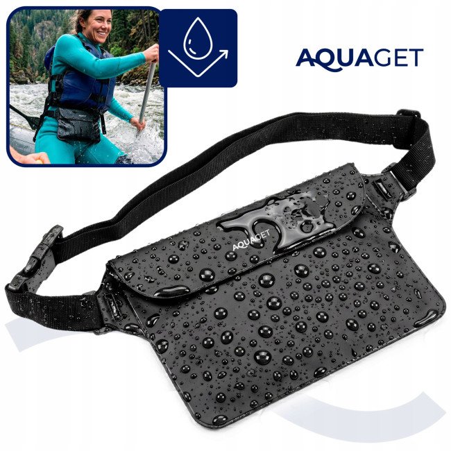Сумка на пояс Aquaget водонепроникна IPX8 AQ0026 Black