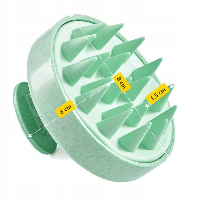 Щітка-масажер 4FIZJO для миття голови Green (P-5907739315168)