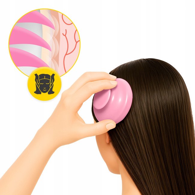 Щітка-масажер 4FIZJO для миття голови Pink (P-5907739315144)