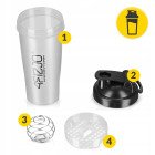 Шейкер спортивний 4FIZJO PRO 650 мл White/Black (P-5905973407007)