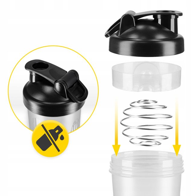 Шейкер спортивний 4FIZJO PRO 650 мл White/Black (P-5905973407007)