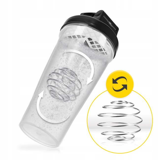 Шейкер спортивний 4FIZJO PRO 650 мл White/Black (P-5905973407007)
