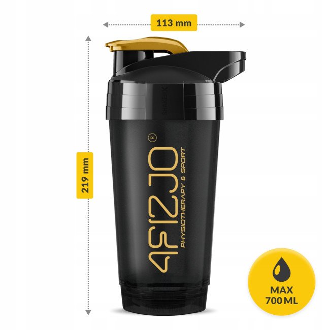 Шейкер спортивний 4FIZJO Ultra 700 мл Black/Gold (P-5905973407038)