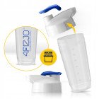 Шейкер спортивний 4FIZJO Ultra 700 мл White/Blue (P-5905973407076)